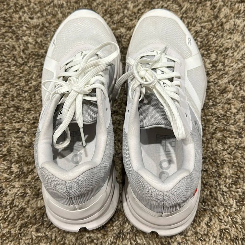 ON Cloudrunner White Athletic Sneakers - Picture 2 of 4